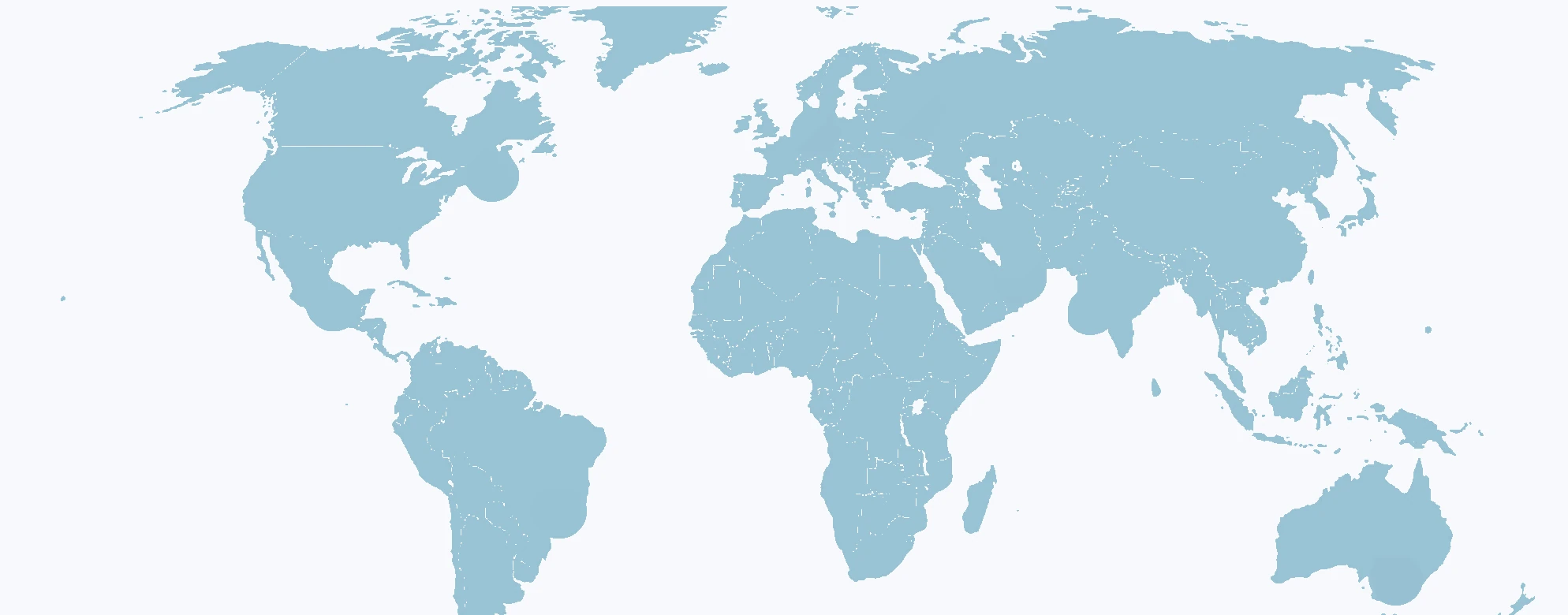 World map showing the territories Cubcoats is heading to next